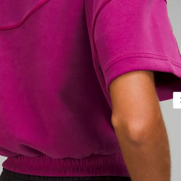 Lululemon Magenta Cropped Top Softstreme Short Sleeve - Picture 8 of 16